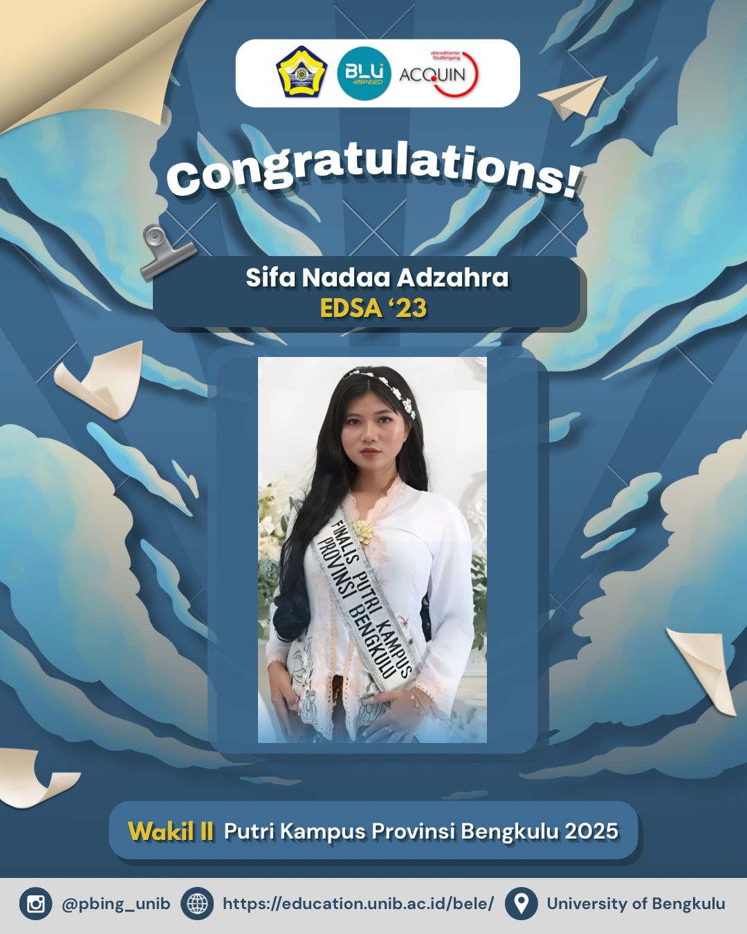 Rising Star Alert! Congratulations to Our Runner-Up in Putra Putri Kampus 2025!
