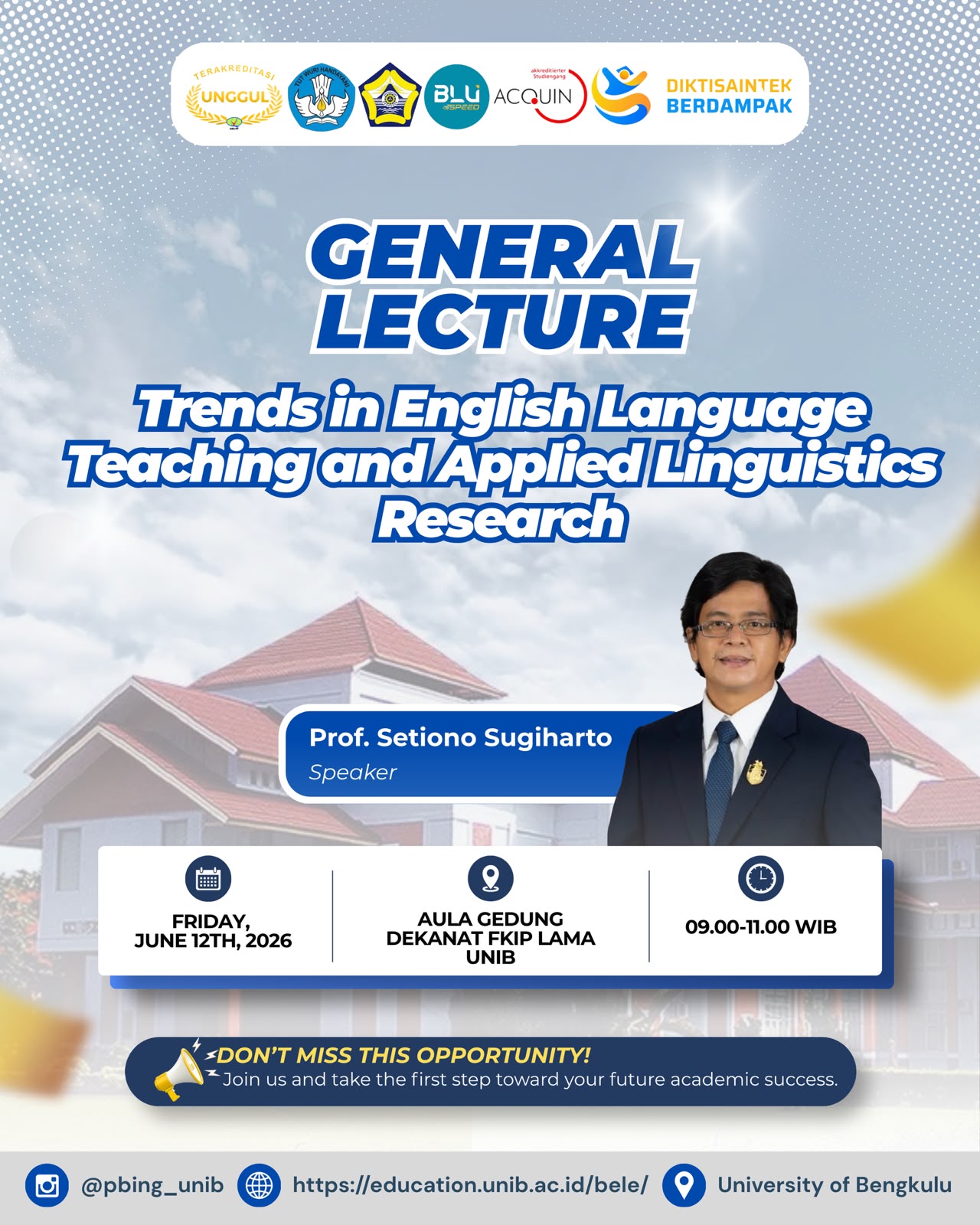General Lecture: Trends in English Language Teaching and Applied Linguistics Research General Lecture: Trends in English Language Teaching and Applied Linguistics Research